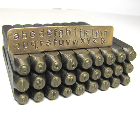 Lower Case Arial, 3mm Letter,  Stamping Set, Economy letters, metal stamping - Romazone