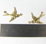 flying Swallow, brass sparrow connectors, 16 pack, rich low brass, 8 Right 8 left - Romazone