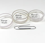 Droplet Wire, 10 gauge Sterling, great for rings, 1 ft length, bangle wire, stack rings, tribal jewelry, native tribal silver working - Romazone
