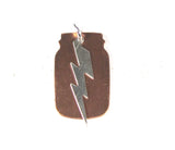 Copper Mason Jar, 5/8 inch x 1 inch, 24 gauge, 15 pack ,stamping bridesmaid pendants - Romazone
