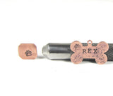 Mini size Dog paw, 3 x 3 mm, design stamp, professional grade, USA made, for stainless - Romazone