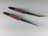 Locking tweezers, Solder tweezers, fiber keep cool handle, set curved tip,  straight tip - Romazone