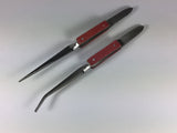 Locking tweezers, Solder tweezers, fiber keep cool handle, set curved tip,  straight tip - Romazone