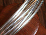 Low Dome Half Round, sterling silver wire, 12 inches, size 4.32 mm x 1 mm, Dead soft, make hoops, rings wire - Romazone