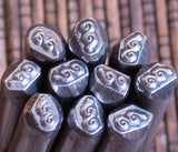Rolling Wave, boarder design, 5 x 4mm, stamp for metal, USA made - Romazone