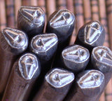 Ice Cream Cone, design stamp, jewelry stamping, 5.5mm x 3.5mm - Romazone