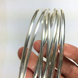 Low Dome Half Round, sterling silver wire, 12 inches, size 4.32 mm x 1 mm, Dead soft, make hoops, rings wire - Romazone