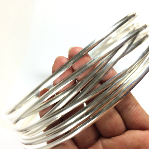 Low Dome Half Round, sterling silver wire, 12 inches, size 4.32 mm x 1 mm, Dead soft, make hoops, rings wire - Romazone