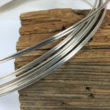 half Round Double, 12 gauge, sterling silver wire, 4.39mm x 1.00mm,  ring wire, ring shank wire, cuff wire - Romazone
