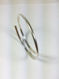 half Round sterling  wire, sold by 1 foot, heavy 6 gauge size, solid wire that makes rings, wrist bangles,  silver cuffs - Romazone