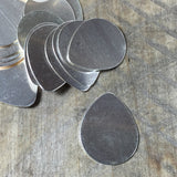 Sterling guitar pick, silver tear blank, 24 gauge sterling, 25 mm x 18 mm, small tear blank, small guitar pick - Romazone