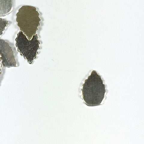 leaf shape Sterling solder element, set of 20, 24 gauge 7x4mm - Romazone
