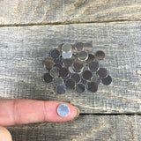small sterling discs, 22 gauge 3/8 tumbled, 100 pack, solder elements, initial ring discs, tiny pendants - Romazone