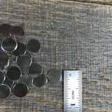 small sterling discs, 22 gauge 3/8 tumbled, 100 pack, solder elements, initial ring discs, tiny pendants - Romazone