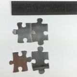 Puzzle pair sets, 2 pair puzzle pieces, 22 gauge sterling, Interlocking puzzle, puzzle blanks, 3/4 " X 7/8 " and 1 " X 5/8 ",  2 set pack - Romazone