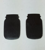 Sterling Mason Jar, 5/8 inch x 1 inch, 22 gauge, 2 pack for stamping, bridesmaid pendants - Romazone