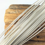 half Droplet Wire, 12 gauge, 1 ft., Sterling Silver, flat on one side, ring wire, tribal jewelry wire - Romazone
