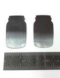 Sterling Mason Jar, 5/8 inch x 1 inch, 22 gauge, 2 pack for stamping, bridesmaid pendants - Romazone