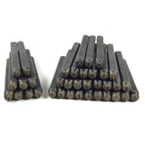 Alphabet 3mm, Arial Upper case,  block Letters, Numbers, message stamping,  in zip case hand stamping - Romazone
