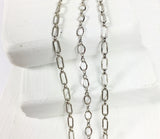 Oxidized Sterling chain, 1 ft., 3 link styles, Dark silver chain, Long and short stamped, Figure 8 - Romazone