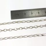 Oxidized Sterling chain, 1 ft., 3 link styles, Dark silver chain, Long and short stamped, Figure 8 - Romazone