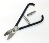 Metal shear pack, French Style, Sheet metal shears, Straight and Curved blade, smooth Cutters, set of 2 - Romazone