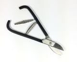 Metal shear pack, French Style, Sheet metal shears, Straight and Curved blade, smooth Cutters, set of 2 - Romazone