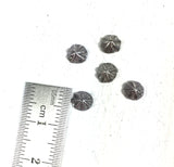 Sterling raised star, Southwest star, 5 pack, solder element, old pawn starburst, jewelry rosettes - Romazone