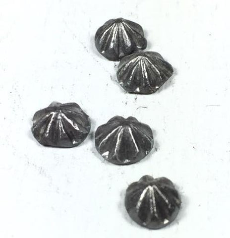 Sterling raised star, Southwest star, 5 pack, solder element, old pawn starburst, jewelry rosettes - Romazone