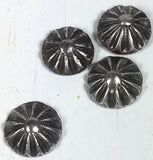 Sterling star rosettes, Southwest star, 4 pack,  old pawn starburst, turquoise jewelry rosettes - Romazone