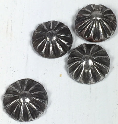 Sterling star rosettes, Southwest star, 4 pack,  old pawn starburst, turquoise jewelry rosettes - Romazone