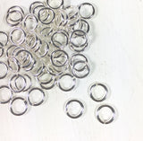 Sterling Jump Rings, 7mm jumprings, 17 gauge, 100 rings, silver jump rings, Awesome quality sterling with hi polish - Romazone