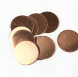 copper discs, 18 gauge 1 inch size, 10 pack, thick heavy blanks, mandala concho stamping - Romazone