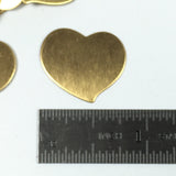 gold hearts , brass hearts, 24 gauge, .75x .75 inch, heart blanks, 15 pack, cute heart, stamping blanks - Romazone