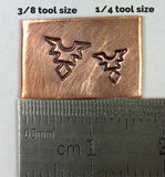 Native American, steel stamps set, tribal designs, 16 designs, smaller size, 1/4 tool shank, USA made - Romazone