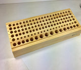 design stamp stand holder, holds 121 steel stamps, made from wood, will accommodate several stamp sizes - Romazone