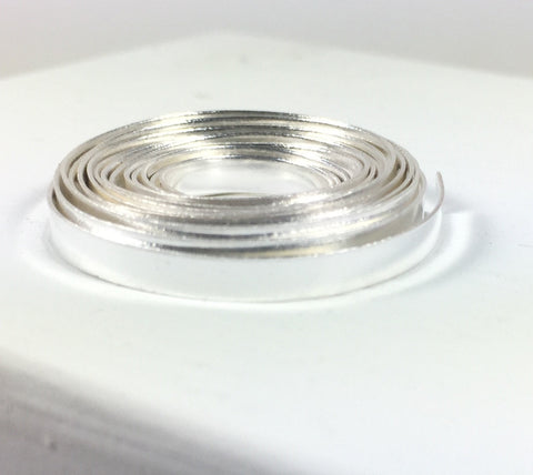 Smooth bezel wire, 3 ft Flat bezel wire, 26 ga1/8 inch, for thinner stones, fine silver, cabochon setting - Romazone