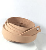 Wrap Bracelet Leather, natural leather, Strapping .5 inch, no color, 1 - 50 inch strip, 4 -5 oz leather - Romazone