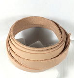Wrap Bracelet Leather, natural leather, Strapping .5 inch, no color, 1 - 50 inch strip, 4 -5 oz leather - Romazone