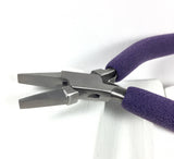 Wide Flat Nose, wire working Pliers, 6.5 inches, reduce hand strain, comfort grip pads - Romazone