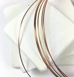 Rose Gold filled wire, 18 gauge round wire, 2 ft per order, half hard, ear wire size, small clasp wire, make ear hoops, stack ring wire - Romazone