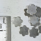Sterling daisy, 7mm size, 22 gauge , solder element, 10 pack, no sharp edge, Mini blank, tiny flower - Romazone