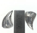 Sterling silver leaves, 21 mm x 12 mm, right left, silver cast leaves, old pawn element, native style leaves, turquoise jewelry leaves - Romazone