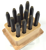 punctuation stamps, complete set, wood stand, punctuate your work, stamps are marked - Romazone