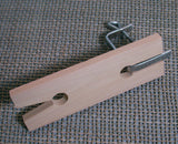 Wooden Bench pin, for sawing metal, work support surface, 2.5 x 7.5 inches, with clamp - Romazone