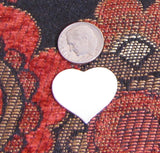 Sterling heart blank, 1 x 1 inch, 22 gauge,  for pendants, earrings, charms, hand stamping blank - Romazone