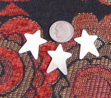 stars blanks, 7/8x3/4 inch, 22 gauge silver, hand stamping, 3 pack, USA made - Romazone