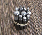 small dapping ,size small, round cupping tools, dapping punches, 12 piece, size 14.50 mm to 3.5 mm - Romazone