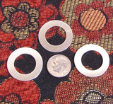 Sterling Washers, 1 inch washer, 5mm rim, 22 gauge Sterling, jewelry element, round silver washers - Romazone