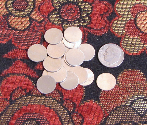 Nickel silver discs, 22 gauge 1/2 inch, 40 pack - Romazone